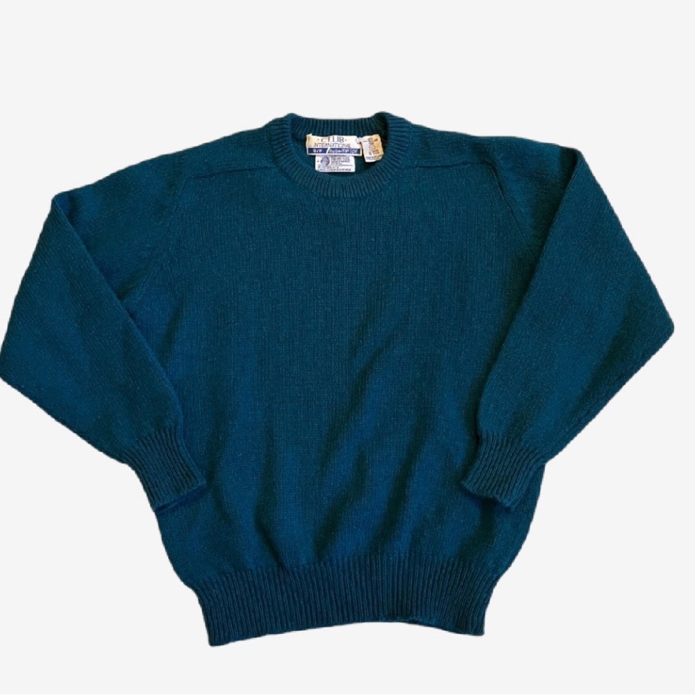 Teal pure wool sweater